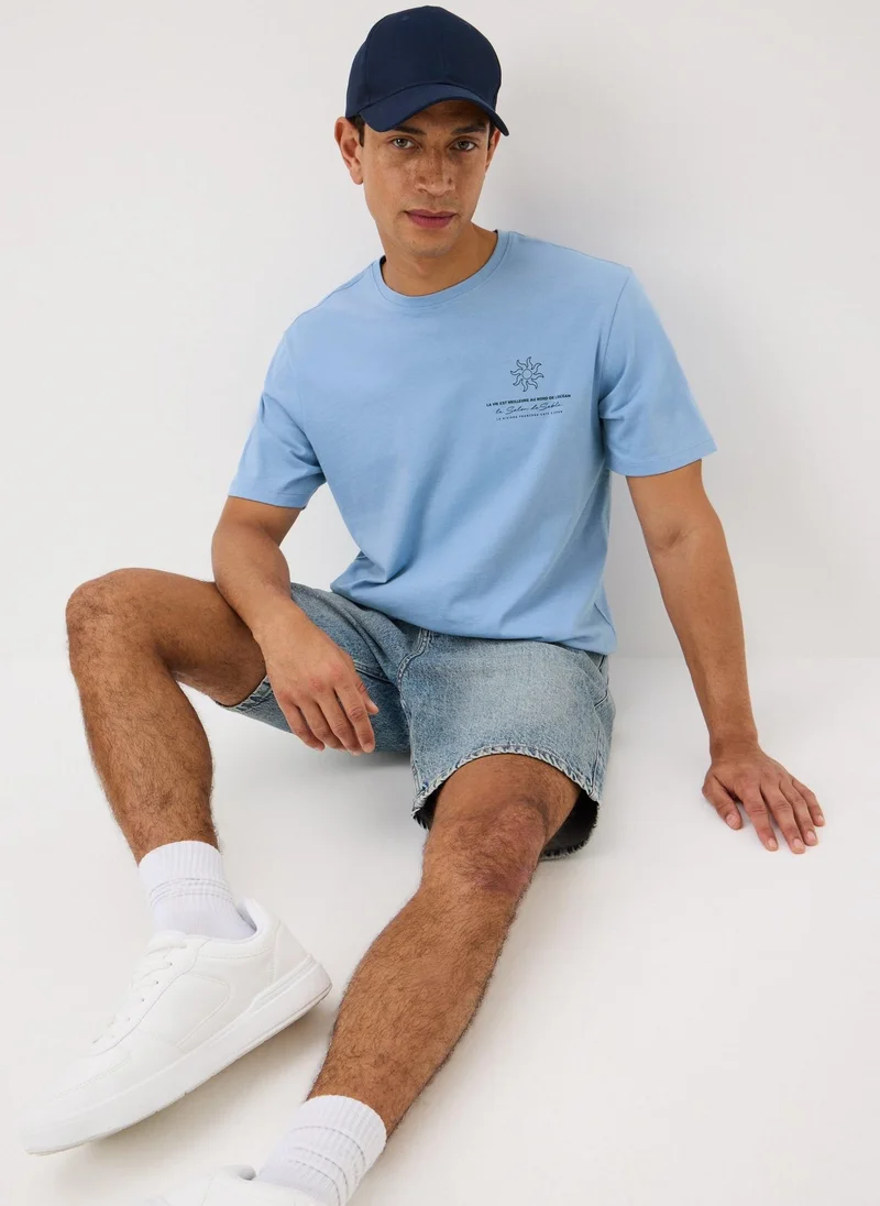 ماتلان Blue Grand Hotel Printed T-Shirt