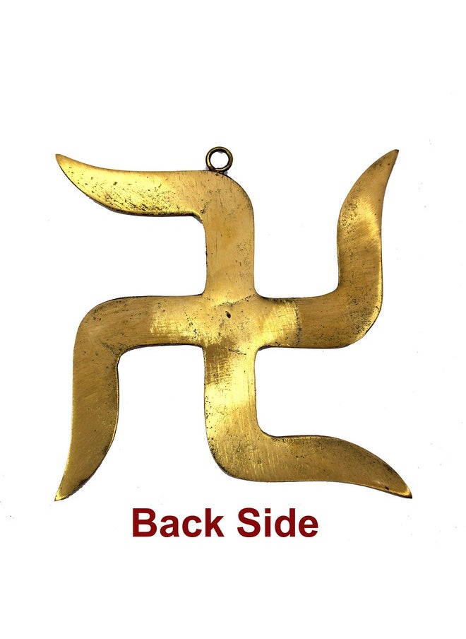 ESPLANADE ESPLANADE Brass Swastik Sathiya swastika Wall Hanging Yantra - 5.5" inches | Vastu Door Hanging | Goodluck, Auspicious, Religious symbols | Pooja Item | Home Decor  - Image 5