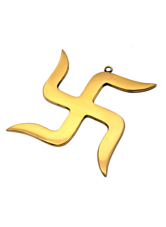 ESPLANADE ESPLANADE Brass Swastik Sathiya swastika Wall Hanging Yantra - 5.5" inches | Vastu Door Hanging | Goodluck, Auspicious, Religious symbols | Pooja Item | Home Decor  - Image 2