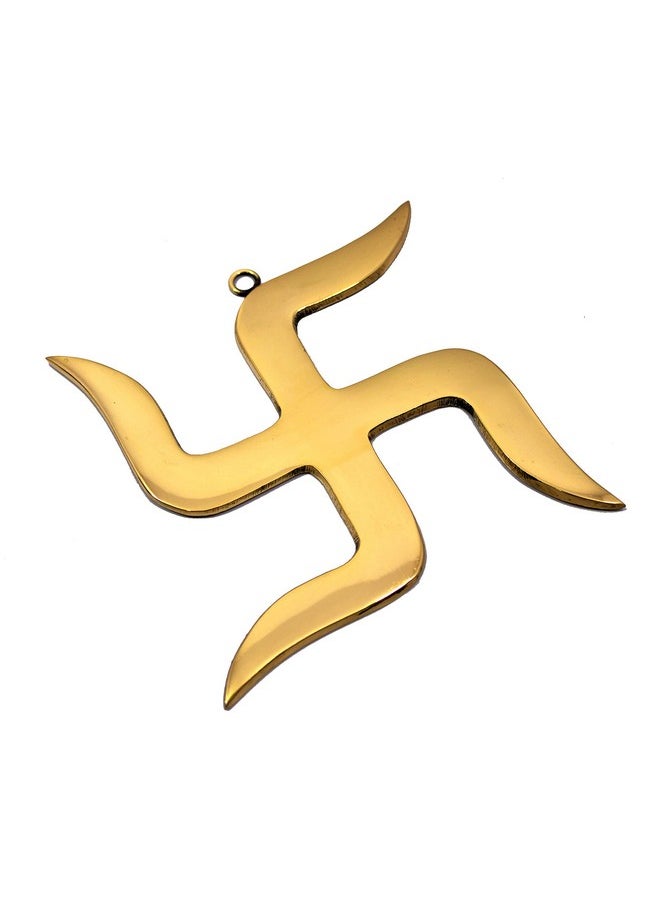 ESPLANADE ESPLANADE Brass Swastik Sathiya swastika Wall Hanging Yantra - 5.5" inches | Vastu Door Hanging | Goodluck, Auspicious, Religious symbols | Pooja Item | Home Decor  - Image 3