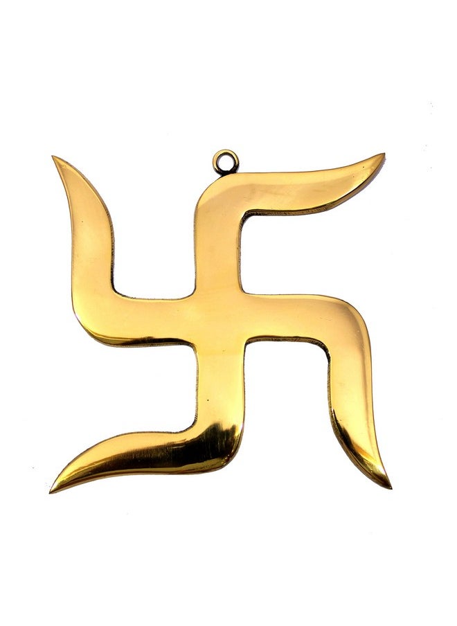 ESPLANADE ESPLANADE Brass Swastik Sathiya swastika Wall Hanging Yantra - 5.5" inches | Vastu Door Hanging | Goodluck, Auspicious, Religious symbols | Pooja Item | Home Decor  - Image 1