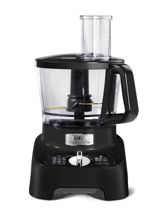 تيفال محضر الطعام TEFAL DoubleForce | 1000 واط | سعة الوعاء 1.5 لتر | سعة الجرة 2 لتر | 8 ملحقات | 28 وظيفة | أسود | DO821840 - Image 1