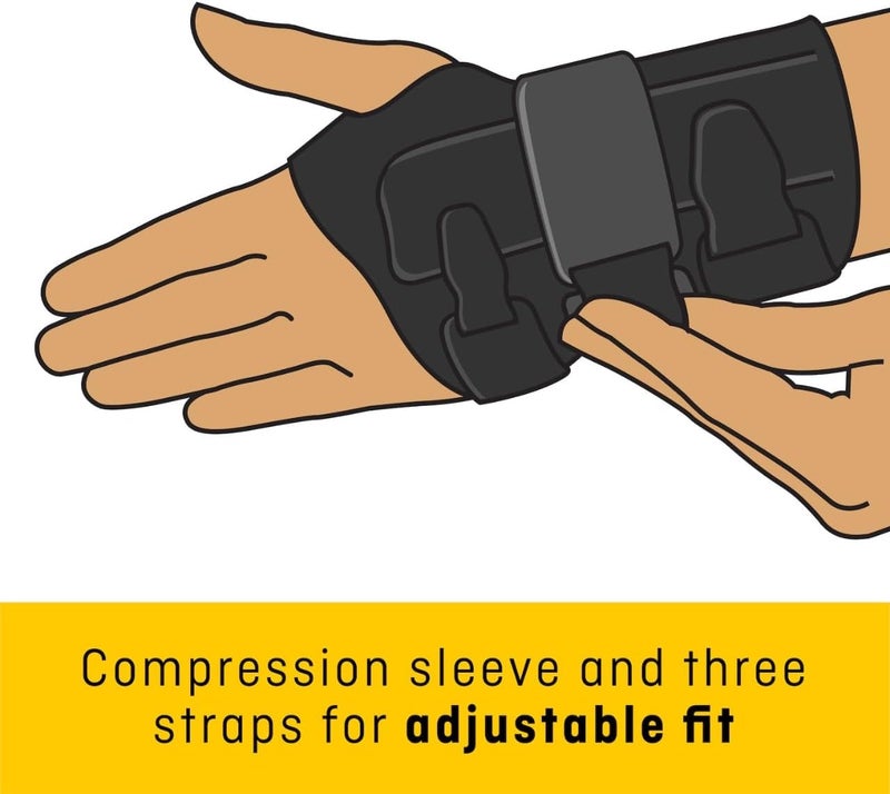 FUTURO Compression Stabilizing Wrist Brace Right Hand S/M size, 1 unit/pack | Dark Grey color | 48400ENR | Provides immediate compression and stability for aching wrist | Wrist support - Image 3