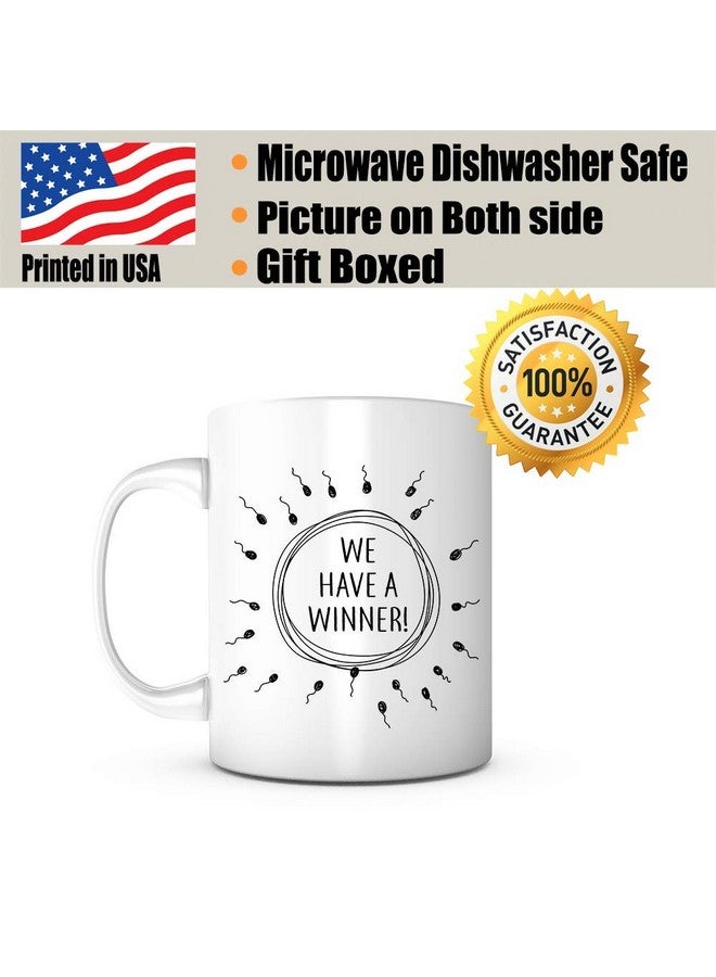 PRINT SUPREMACY We Have A Winner-11 Ounce Ceramic White Mug, Baby Shower, Baby Announcement, Funny Mug, Congratulations Husband, Expecting Mom, Coming Soon, Fatherhood, I'm Pregnant, Pregnancy Reveal - Image 2