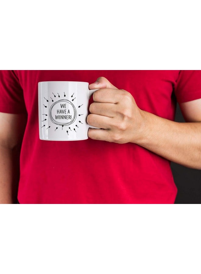 PRINT SUPREMACY We Have A Winner-11 Ounce Ceramic White Mug, Baby Shower, Baby Announcement, Funny Mug, Congratulations Husband, Expecting Mom, Coming Soon, Fatherhood, I'm Pregnant, Pregnancy Reveal - Image 4