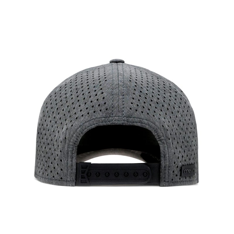melin A-Game Hydro, Heather Charcoal, Menâ€™s Performance Snapback Hats, Water-Resistant Fitted Baseball Caps for Men & Women, Golf, Running, or Workout Hat, Medium-Large - Image 3