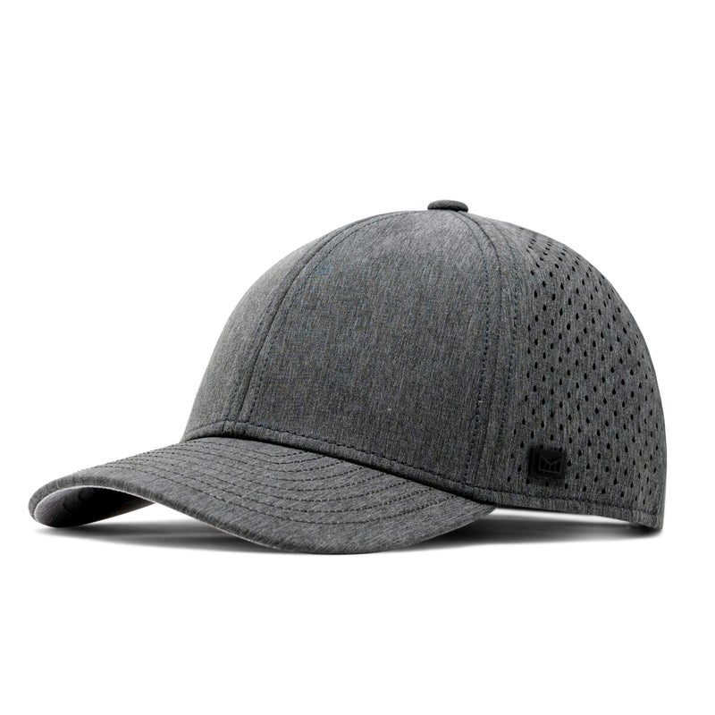 melin A-Game Hydro, Heather Charcoal, Menâ€™s Performance Snapback Hats, Water-Resistant Fitted Baseball Caps for Men & Women, Golf, Running, or Workout Hat, Medium-Large - Image 1