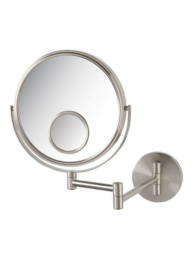 Jerdon Wall Mount Mirror For Bathroommakeup Mirror With 5X Magnification In Nickel Finishmodel Jp7510N - Image 1
