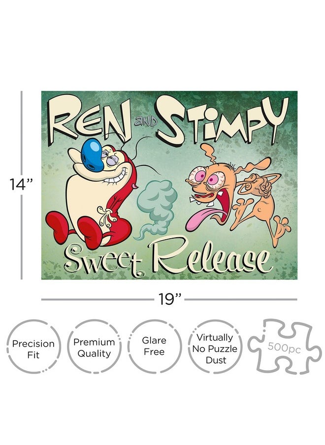 Aquarius Aquarius Ren & Stimpy 500 Piece Jigsaw Puzzle  - Image 2