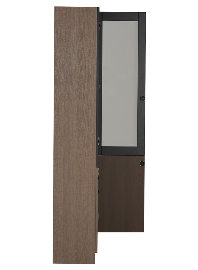 رويال أوك خزانة كتب ببابين من رويالوك ديكستر، مصنوعة من MDF بطبقة ميلامين، 6 رفوف، مفصلات إغلاق ناعم، تصميم كلاسيكي، قاعدة متينة - Image 4