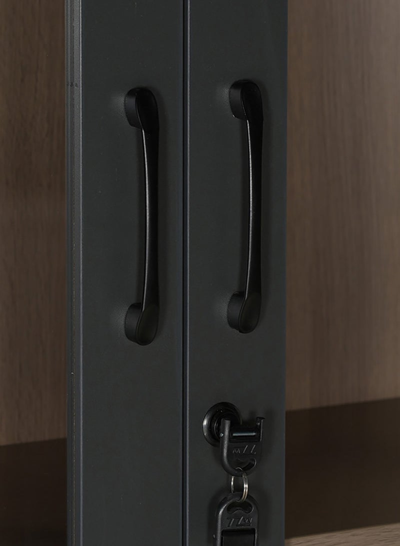 رويال أوك خزانة كتب ببابين من رويالوك ديكستر، مصنوعة من MDF بطبقة ميلامين، 6 رفوف، مفصلات إغلاق ناعم، تصميم كلاسيكي، قاعدة متينة - Image 5