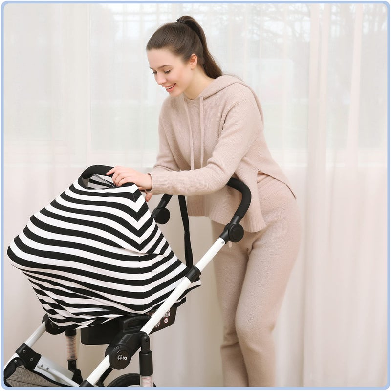 ByeBye Calorie Car Seat Covers High Stretchy- Carseat Canopy for Babies, Multi- use Breastfeeding Covers, Baby Shower Gifts for Boys and Girls - Image 5