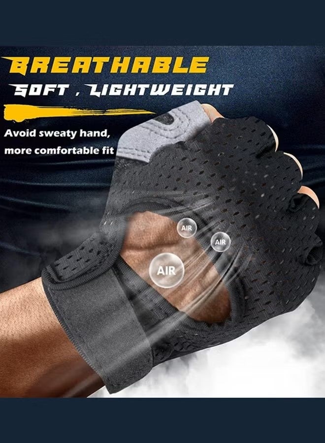 Happy D Gym Hand Gloves with Anti-skid and Wear-resistant-Comfortable and Breathable Gym Gloves with Velcro-Weight Lifting Gloves with Not Easy to Wear - Image 2