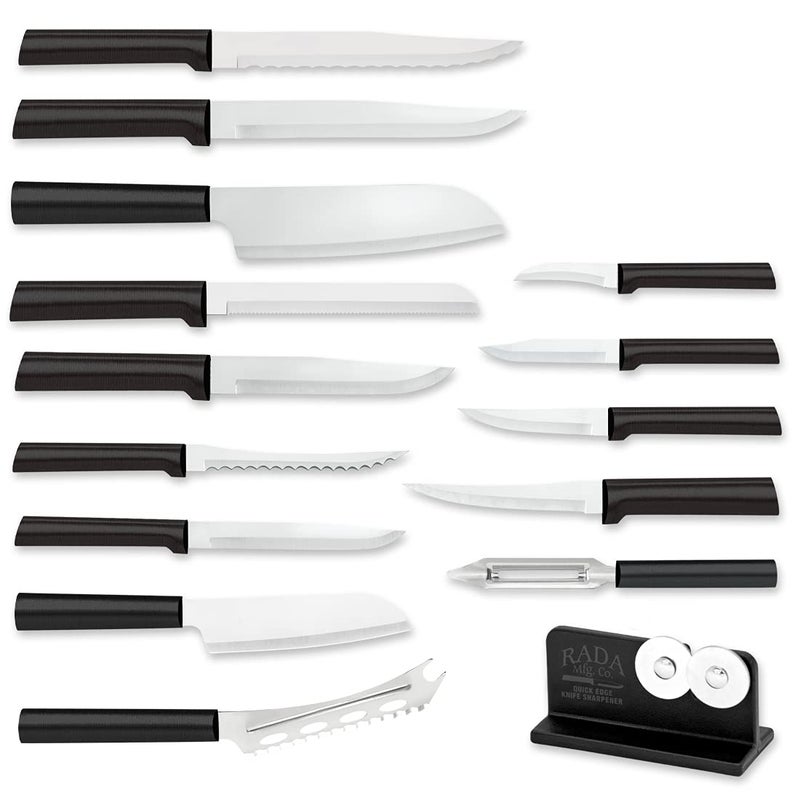 Rada Cutlery Ultimate Collection 15 Pc Gift Set Piece Black Handle