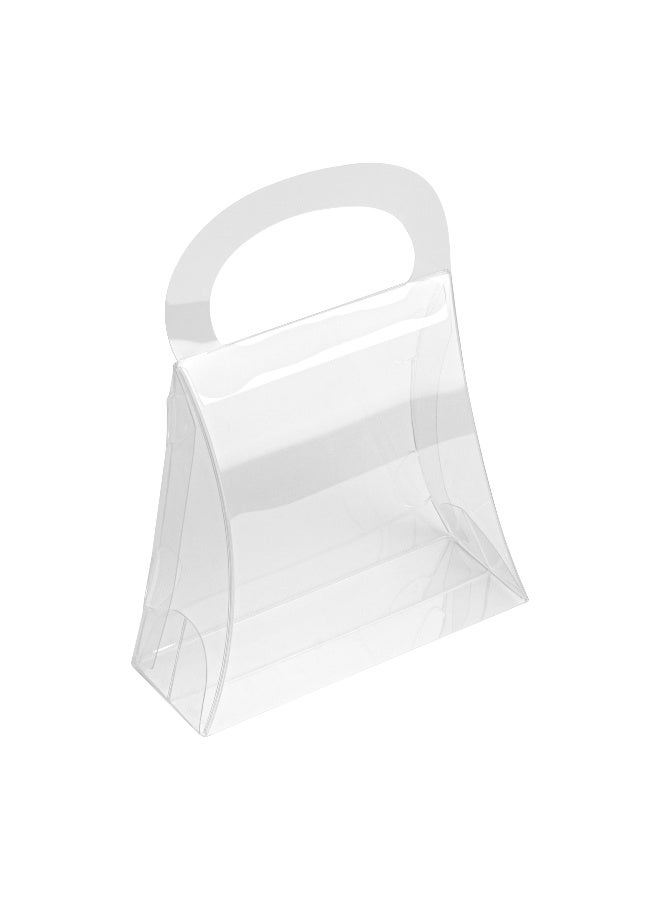Restaurantware 4 x 1.5 x 5.5 Inch Wedding Favor Boxes, 100 Purse Design Transparent Candy Boxes - Built-In Handle, For Weddings, Baby Showers, And Birthday Parties, Plastic Party Favor Container,  - Image 1