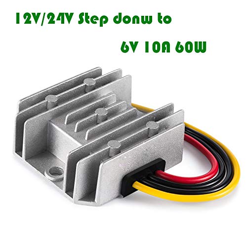 MGGi DC/DC Voltage Reducer Converter 12V 24V Step Down to 6V 10A 60W, Power Supply Module Buck Transformer, Waterproof, for Golf Cart, Forklifts, Car - Image 2