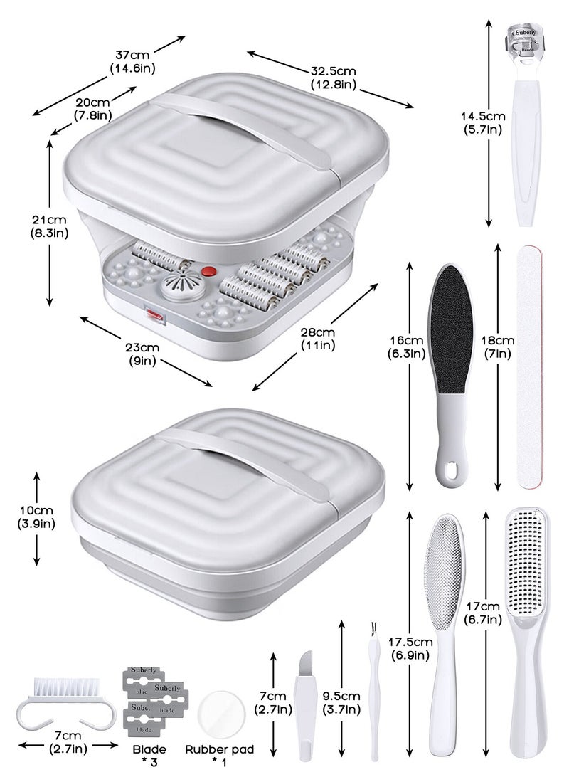 HomarKet Collapsible Foot Spa Bath with Heat and Massage Rollers, Bubble, Foot Pedicure Kit, Temperature Control, Red Light, Pedicure Foot Spa, Foot Bath - Image 2