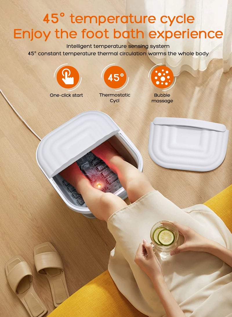 HomarKet Collapsible Foot Spa Bath with Heat and Massage Rollers, Bubble, Foot Pedicure Kit, Temperature Control, Red Light, Pedicure Foot Spa, Foot Bath - Image 4