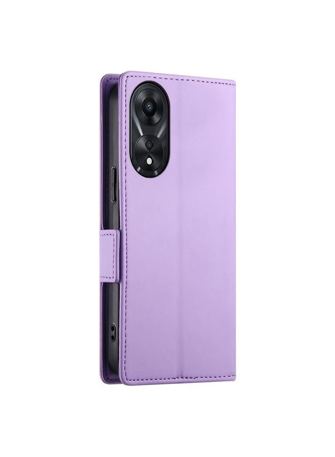 S-TOP Case For OPPO A78 5G / A58x Global / A1x 5G Side Buckle Magnetic Frosted Leather Phone Case - Image 3