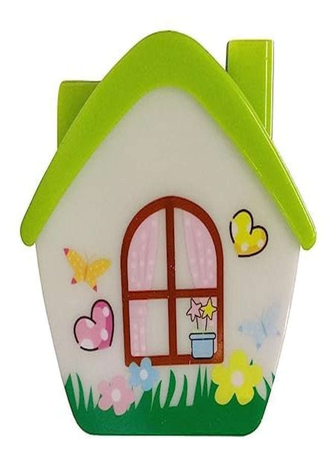AtneP House Shape LED Night Lamp for Kids Bedroom (Energy Saving, On/Off Button, Plugin, White Light, 7cm) - Image 4
