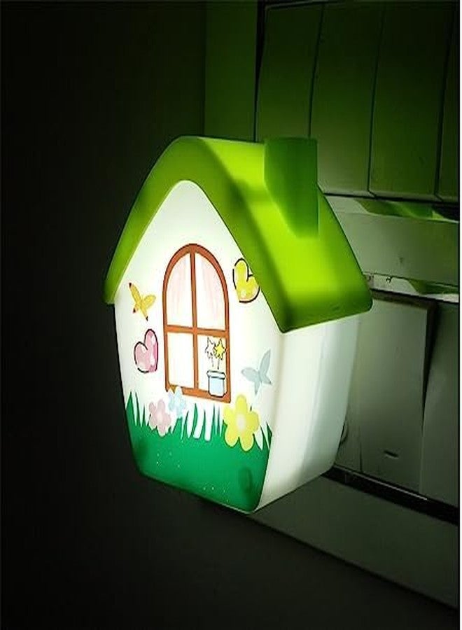 AtneP House Shape LED Night Lamp for Kids Bedroom (Energy Saving, On/Off Button, Plugin, White Light, 7cm) - Image 3