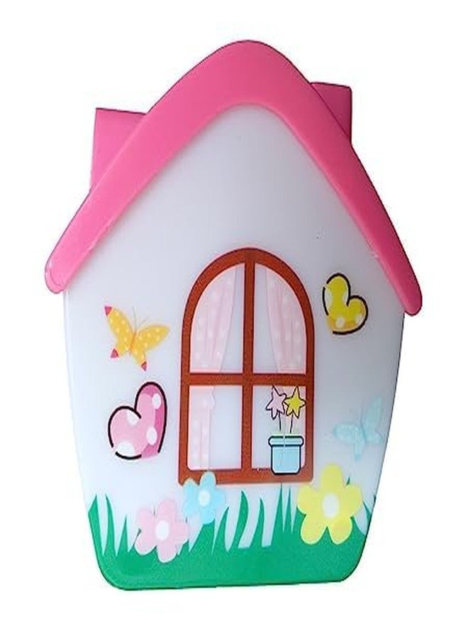 AtneP House Shape LED Night Lamp for Kids Bedroom (Energy Saving, On/Off Button, Plugin, White Light, 7cm) - Image 2