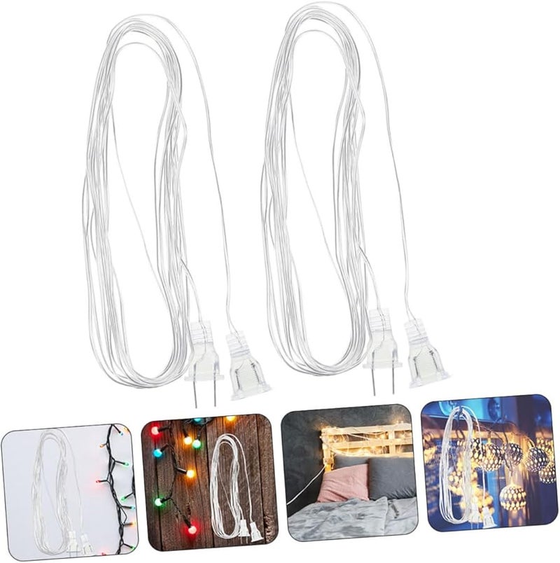 قطعتان 10 أقدام حبل تمديد شريط ضوء LED أبيض لتزيين السقف الخارجي - Image 5