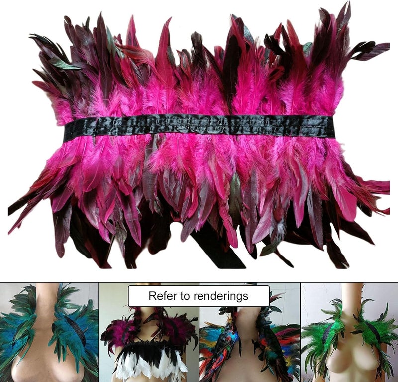 klarako Faux Feather Shrug Capes Plume Gothic Feather Tops Raven wing Witch Black Swan for Cosplay Parties Women Costume Halloween Aldult - Image 2