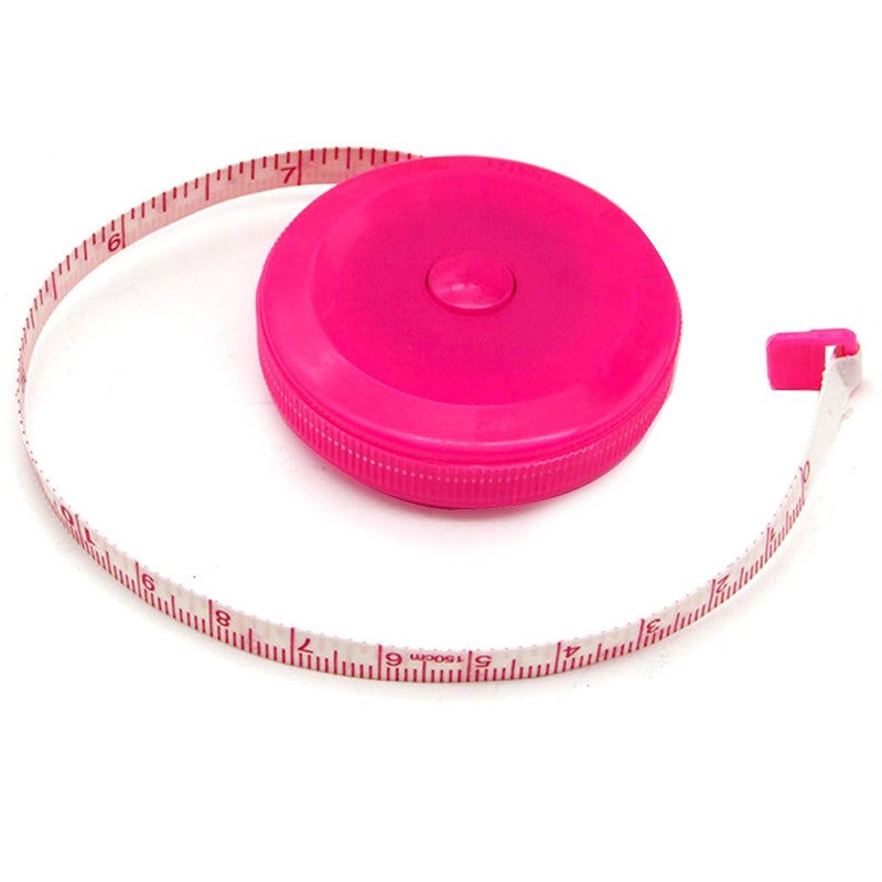 FKEYTO 4 Pack Tape Measure Measuring Tape Tool for Body Fabric Sewing Tailor Cloth Knitting Home Craft Measurements, 60-Inch (Rose Red, Black,White) - Image 3
