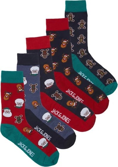 Jack Jones Navy Blue Men's 5-Piece Socks 12246937 - Image 1