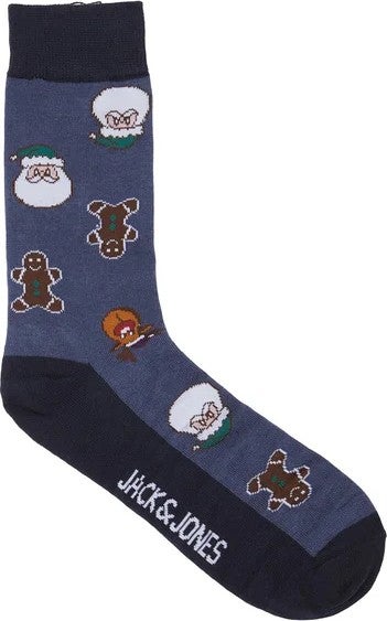 Jack Jones Navy Blue Men's 5-Piece Socks 12246937 - Image 2