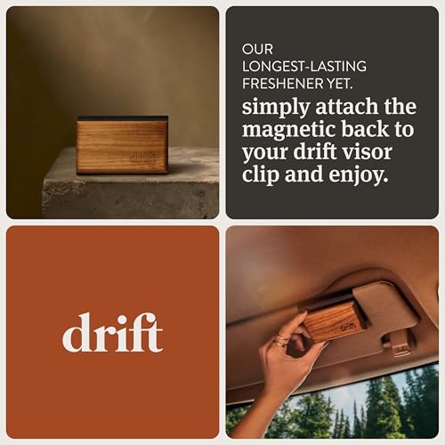 Drift Car Air Freshener Starter Kit - Wooden Deodorizer - Vehicle Odor Remover - Auto Scent Diffuser - Long-Lasting Car Freshening - Amber 3 Pack - CLIP INCLUDED - Image 5