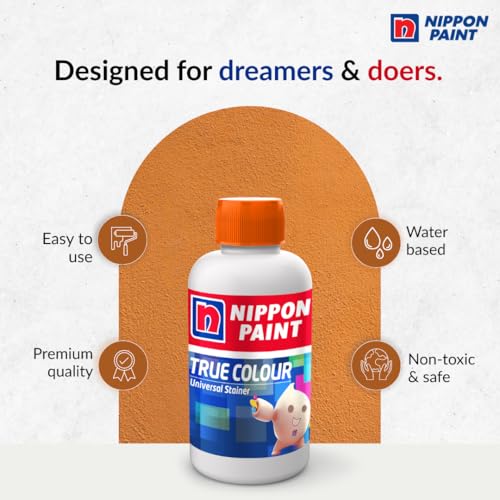 Nippon Paint True Colour Universal Stainer (Orange, 50ml)-Water Soluble High Tint, Non-Toxic, Non-Fading Pigment-For Plastic Emulsions, Enamels, Paints, Oil Paints-DIY - Image 2