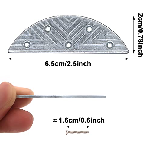 DUTWROY Metal Heel Plates 3 Pairs Sole Repair Kit with Screw Nails Shoes Heel Taps Tips Repair Pad for Shoes and Boot - Image 2