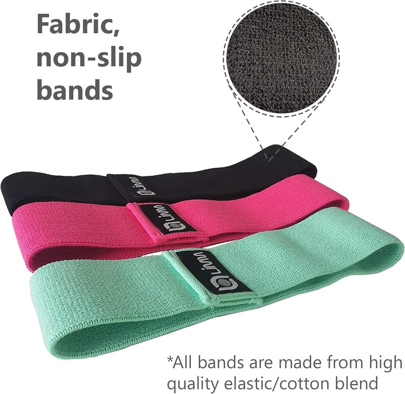 Limm Fittest Pro by Resistance Bands for Legs and Butt, Fabric Exercise Loop Bands Yoga, Pilates, Rehab, Fitness and Home Workout, Strength Bands for Booty - Image 4
