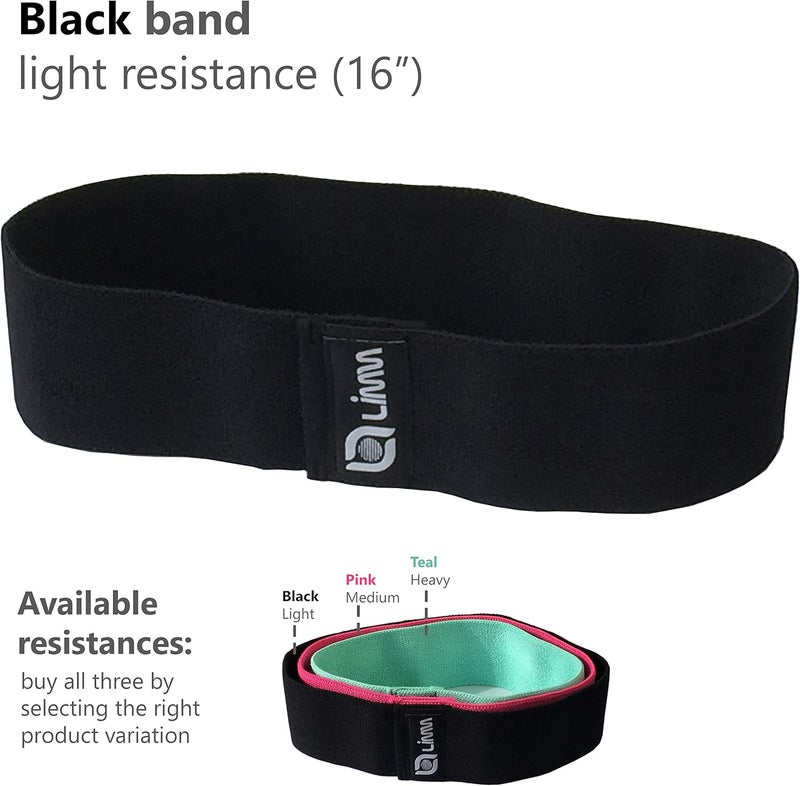 Limm Fittest Pro by Resistance Bands for Legs and Butt, Fabric Exercise Loop Bands Yoga, Pilates, Rehab, Fitness and Home Workout, Strength Bands for Booty - Image 2