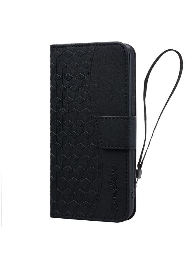S-TOP Case For iPhone 15 Business Diamond Buckle Leather Phone Case with Lanyard - Image 2