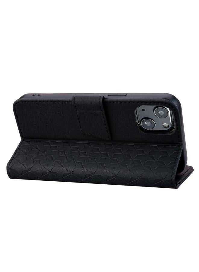 S-TOP Case For iPhone 15 Business Diamond Buckle Leather Phone Case with Lanyard - Image 5