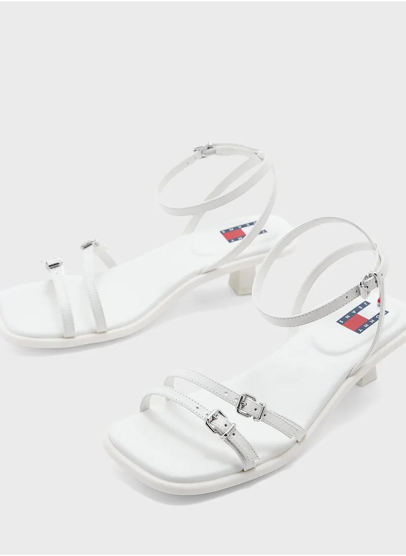 TOMMY JEANS Noho Ankle Strap Low Heel Sandals
