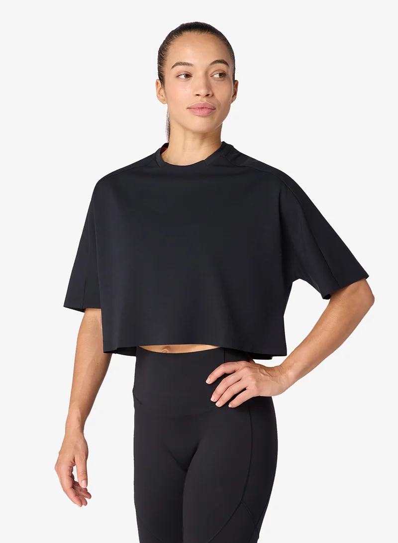 SQUATWOLF Pima Tdry™ Oversized Crop Gym Tee