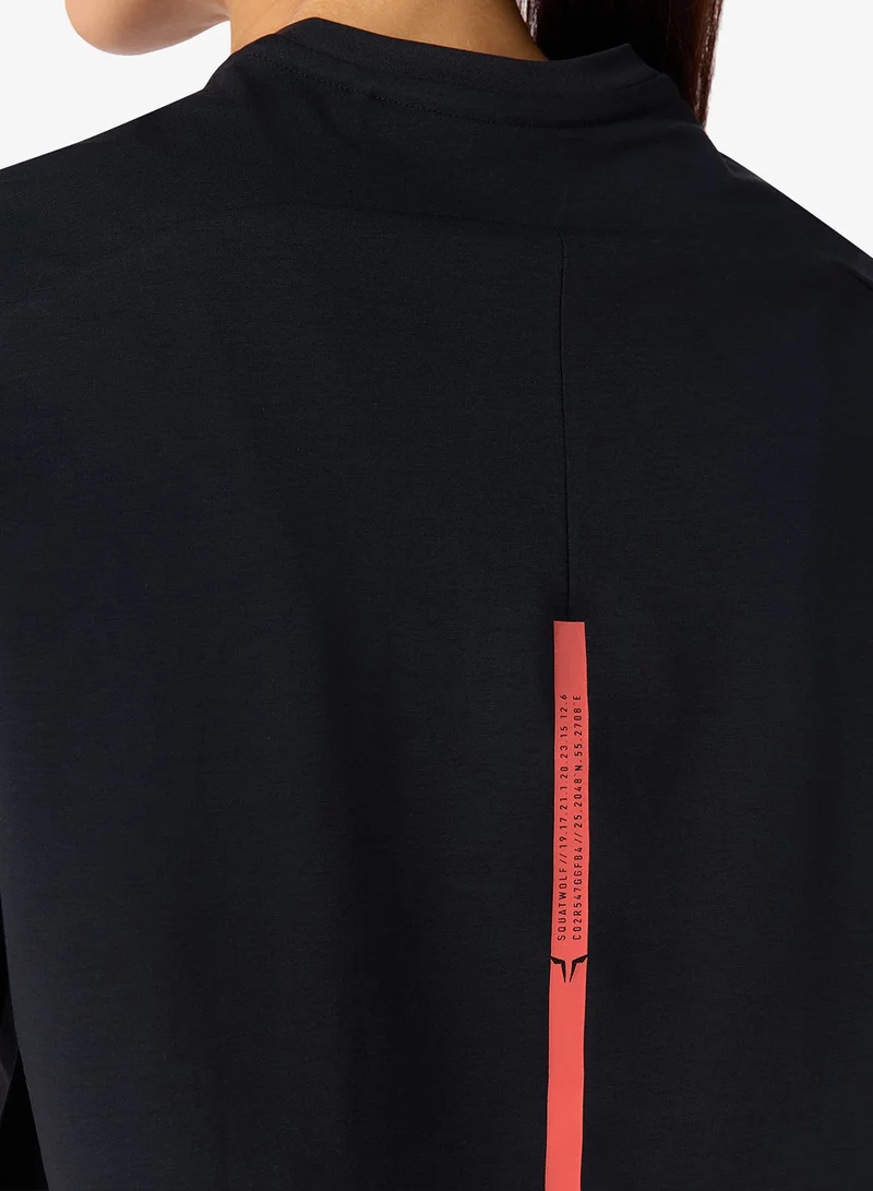 SQUATWOLF  Pima Tdry™ Oversized Crop Gym Tee for Women | Best Price UAE