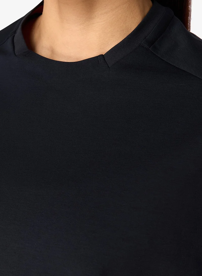SQUATWOLF  Pima Tdry™ Oversized Crop Gym Tee for Women | Best Price UAE