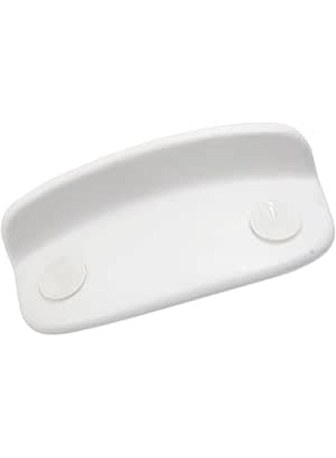 White Bath Pillow with Suction Cups Head and Neck Support Cushion for Bathtub Relaxation - Image 1