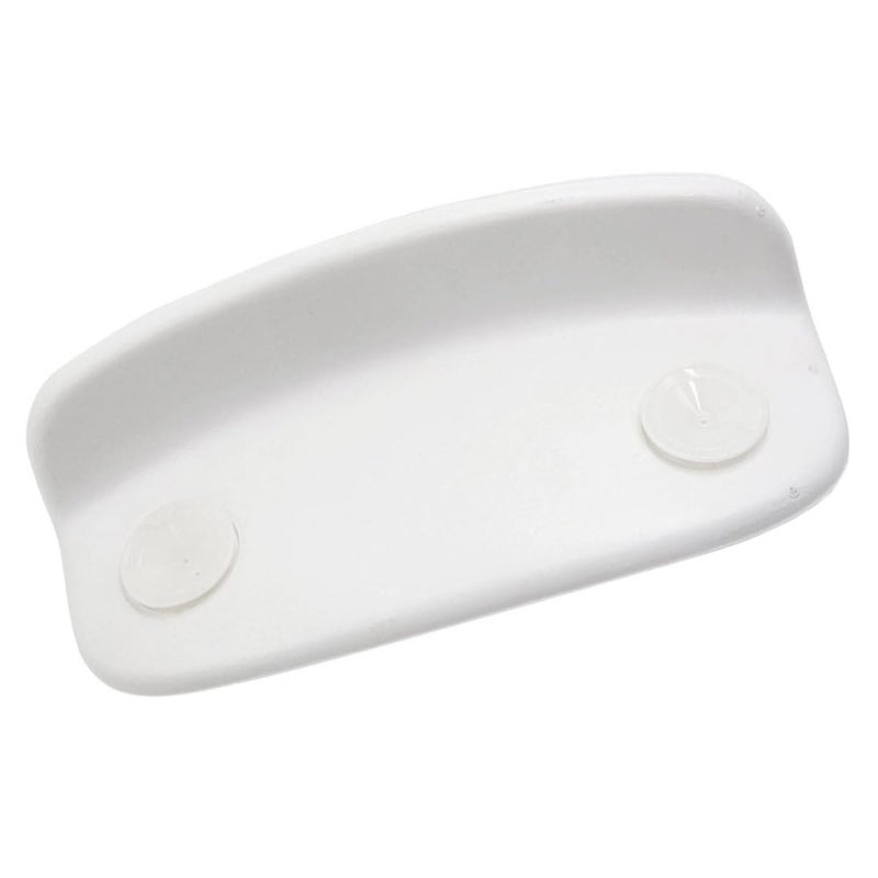 White Bath Pillow with Suction Cups Head and Neck Support Cushion for Bathtub Relaxation - Image 2