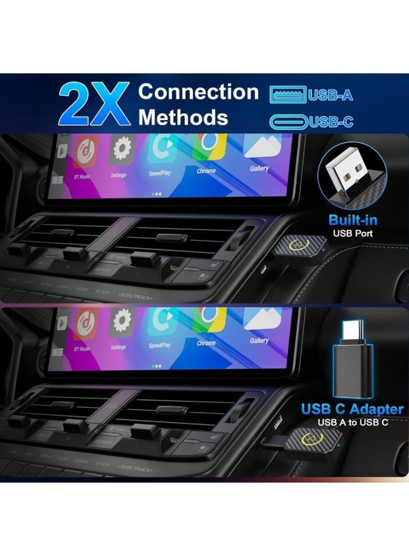 محول Carplay لاسلكي صغير 2 في 1 مع بلوتوث 5.0 وواي فاي للسيارات السلكية CarPlay/Auto - Image 5