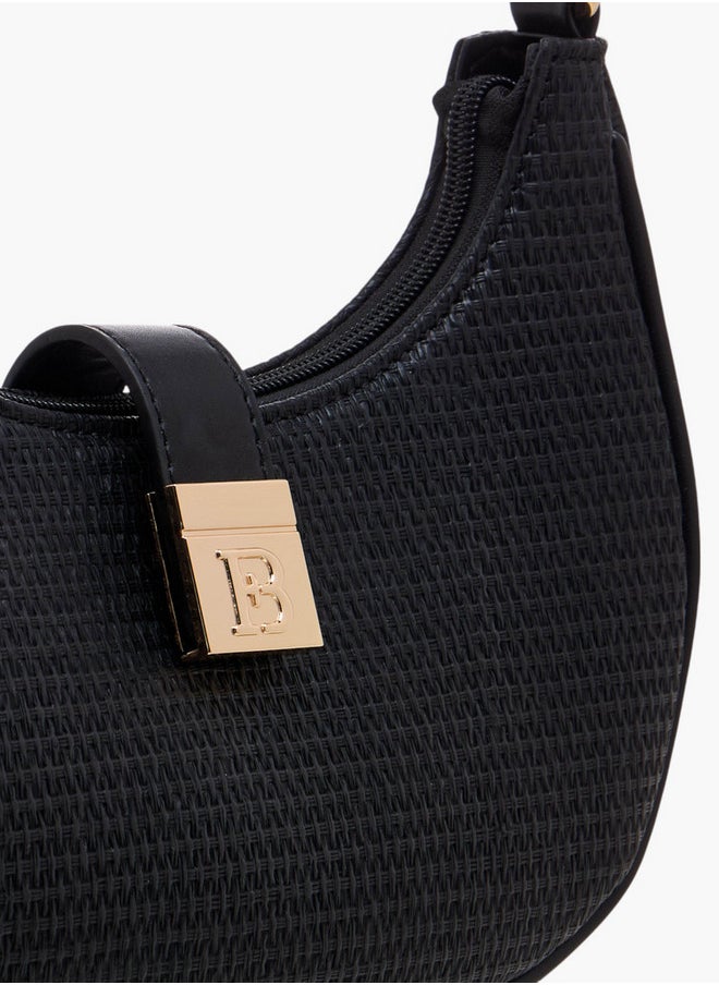 Flora Bella By Shoexpress Textured Shoulder Bag with Magnetic Button Closure  - Image 4