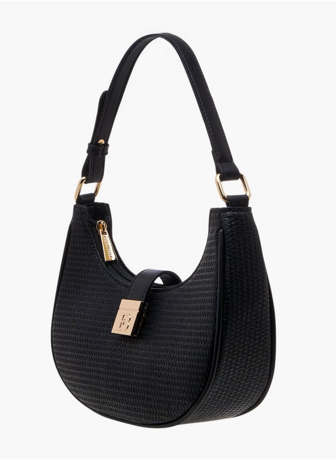 Flora Bella By Shoexpress Textured Shoulder Bag with Magnetic Button Closure  - Image 2