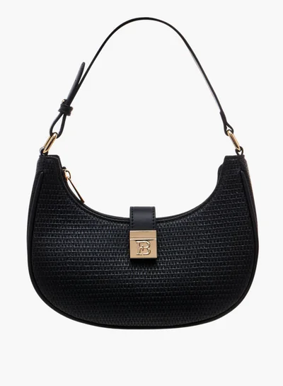 Flora Bella By Shoexpress Textured Shoulder Bag with Magnetic Button Closure