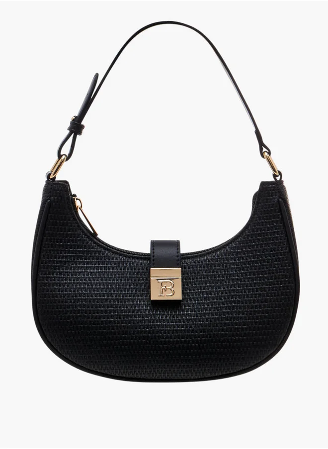 فلورا بيلا من شو إكسبرس Textured Shoulder Bag with Magnetic Button Closure