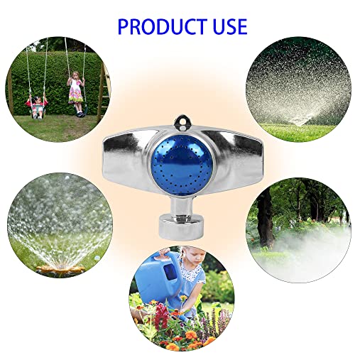 Hourleey 360 Degree Metal Spot Sprinkler, 2 Pack Circle Pattern Sprinkler with Gentle Water Flow for Small Area Yard Lawn Garden Watering, Coverage Up to 30FT (Blue) - Image 3